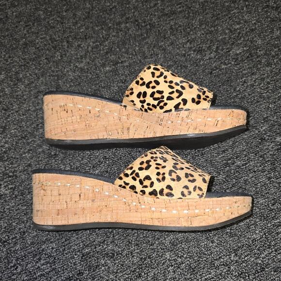Donald J Pliner Leopard Print Cork Wedge Sandals Size 8 – NWT, Chic, On-Trend - Picture 4 of 7